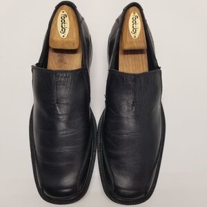 Clarks Active Air Mens Size 10M  73195 Black Leather Slip On Loafer Casual